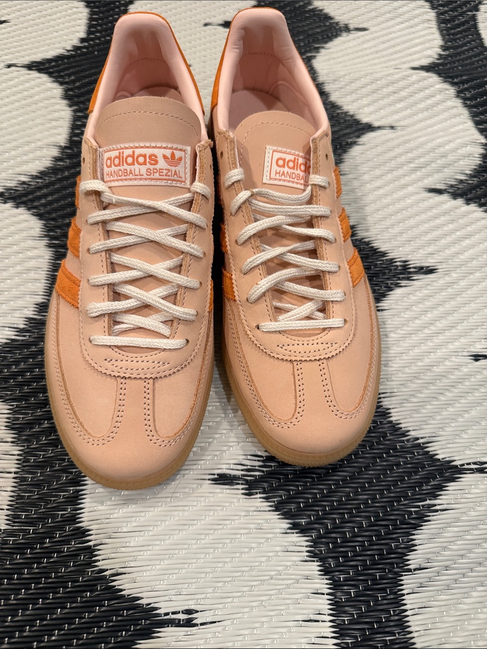 adidas Handball Spezial Peach with Orange Stripes